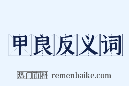 甲良反义词是什么意思的图片